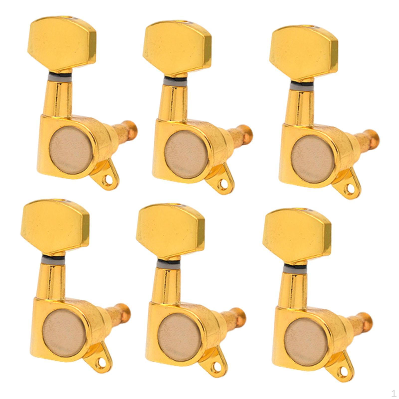 

6 Guitar String Tuner Pegs for And Stable Tuning, Sealed Tuning Machines Made of Alloy, Long- 6 Right