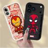 Weiche Handyhülle für iPhone 13 12 11 Pro Max 15 16 14 Plus 17 Air XS Max XR 16e Marvel Cartoon Iron Man