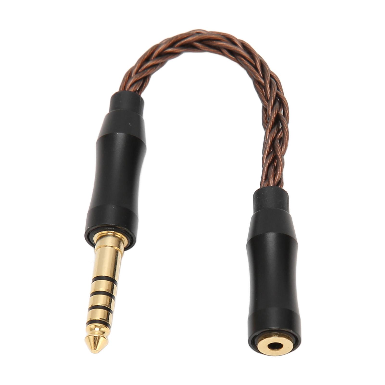 

2.5mm Female to 4.4mm Male Sound Cable Single Crystal Copper Headphone Adapter Cable for Phones Speakers 14cm 5.5in антична латунь кольору