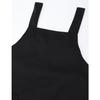 Edwin Apron, Black, Medium, with Adjustable Back Buttons, H-Shaped, and Side Pockets