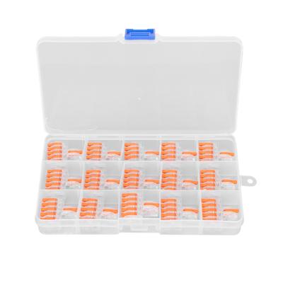 15PCS Wire Conductor Connector Quick Splicing Compact Splitter Terminals DF‑15 Transparent
