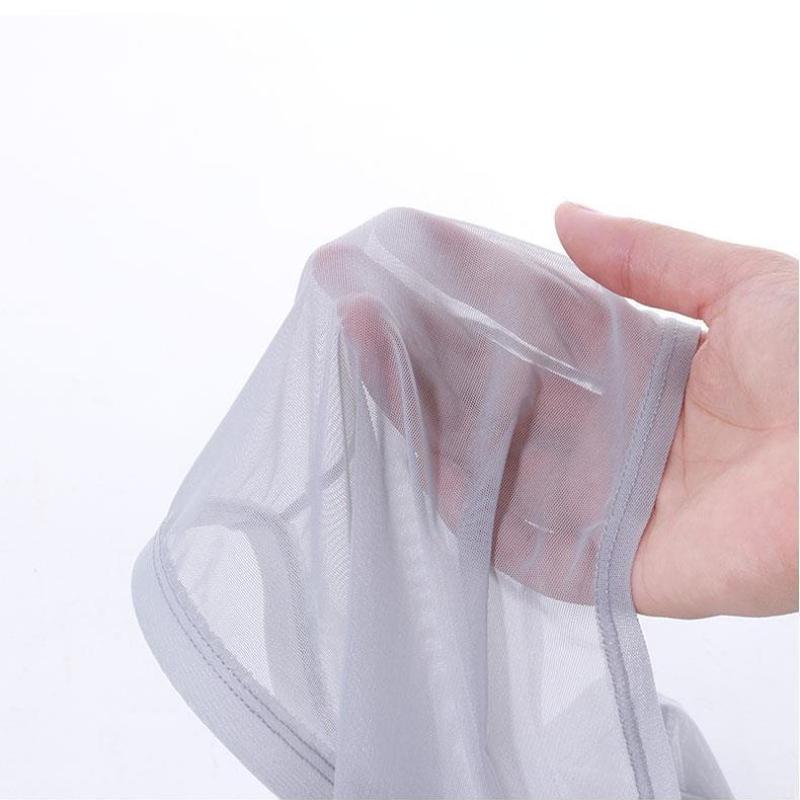 Men Sexy Seamless Underwear Pants Men'S Ultrathin Transparent Boxershorts Male Mid-Rise Mesh Slips Homme Panties Boxer Shorts