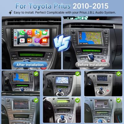 Android 12 Car Radio for Toyota Prius 2010-2015, 9' GPS, Wireless CarPlay/Android Auto, Bluetooth, Backup Camera