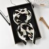 Retro Leopard Square Scarf Print Silk Scarf For Women Imitation Silk Fashion Versatile Headwear Bag Accessories Clothing 70*70cm
