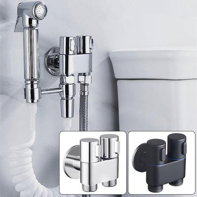 G1/2 Dreiwege-Füllwinkelventil, Wandmontage, eins in zwei, Wasserregler, WC, Bidet, Reinigung, Sprühgerät, Zubehör