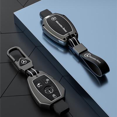 Car Leather Key Case Cover Holder Shell Fob For Mercedes Benz A B C S Class AMG GLA CLA GLC W176 W221 W204 W205 Auto Accessories