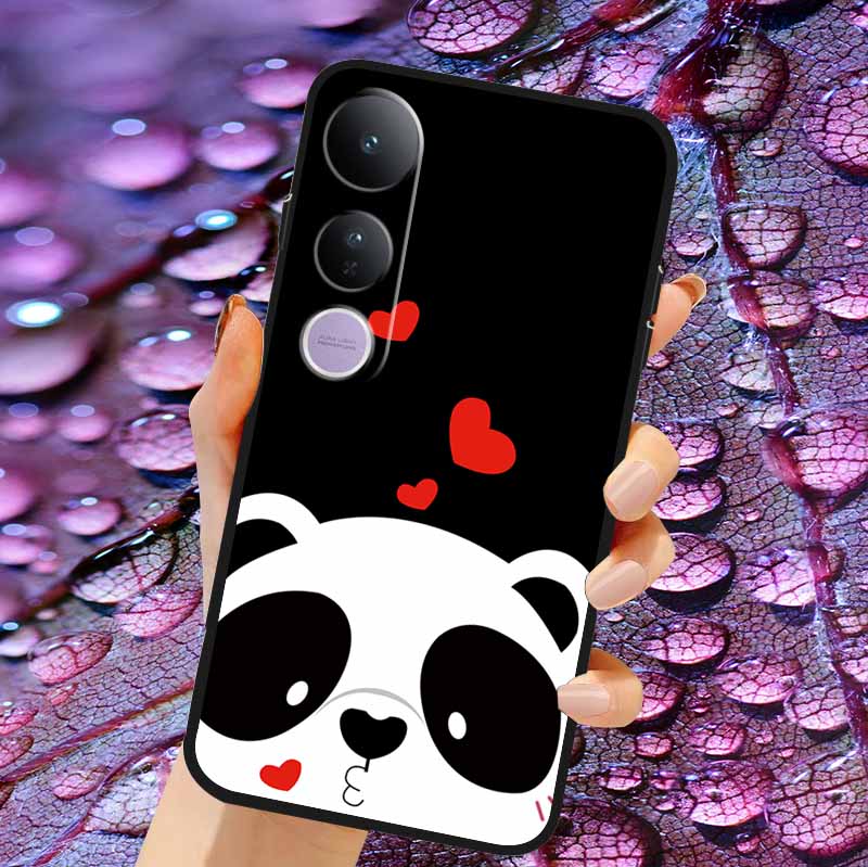 Case For Vivo V50 Lite Soft 3D Flower Relief Emboss Silicone Covers for Vivo V 50 Lite 4G 5G V50Lite Soft Capa Protective Casing
