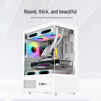 DIY Future Sea View Gaming PC Case with Vertical Air Duct and Water Cooling