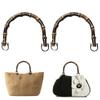 Manico Borsa Fatto a Mano, Manici Accessorio Cinturino Borsa Naturale Fai da Te con Superficie Liscia Colore Naturale Manico per Borse in Bambù
