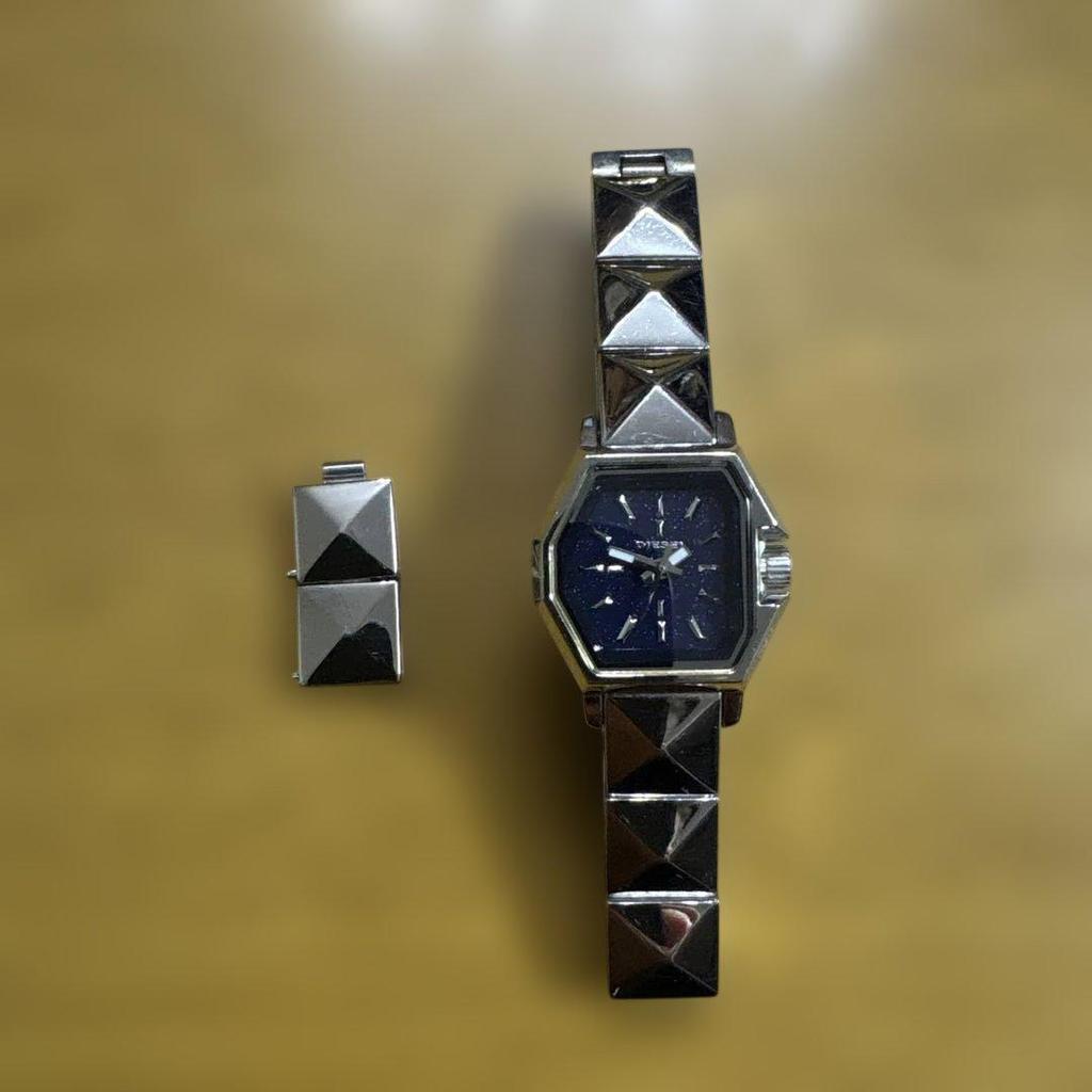 Used DIESEL Women's Watch Studded Belt