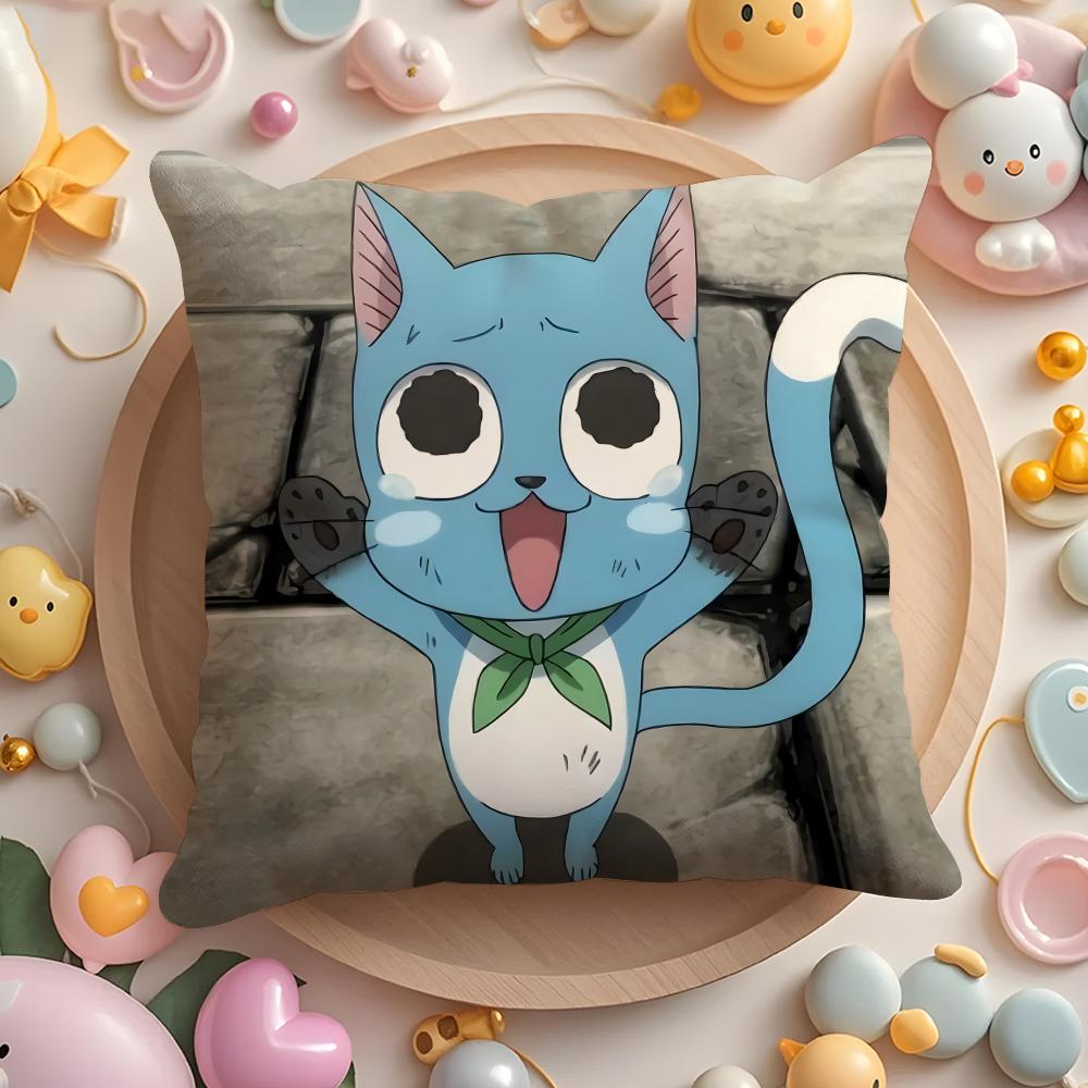 Cute F-FAIRY T-TAIL Cushion Cover Home & Car Multi-Scene Pillow Cover - Reversible, Soft & Durable for Daily Use
