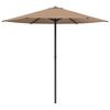 Garden Umbrella with Base 230 X 230 Cm Polyester Rectangular Taupe
