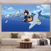 Hayao Miyazaki Totoro Background Cloth Ins Hanging Cloth Anime Hanging Paint Wall Bedhead Tapestry Room Dormitory Wall Cloth