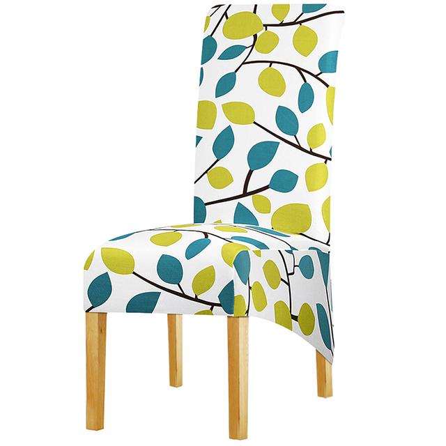 Bedruckte Stretch-Stuhlbezüge in großen Größen, Schonbezüge mit langer Rückenlehne, Sitzbezüge für Esszimmer, für Zuhause, Restaurant, Hotel, Party, Hochzeit, Bankett