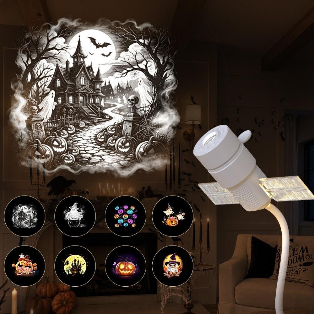 Dual Mode Starry Sky Projection Night Light USB Direct Plug Witch Projection Lamp Holiday Gift