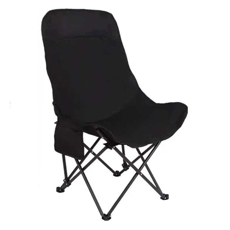 Comfortable Portable High-Back Folding Moon Chair for Outdoor Leisure, Camping, Picnic, and Beach.