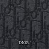 Dior Embossed Logo Metal Coated Brass Oblique Print Fabric Passport Holder Men passport holder Black 2ESPH016YSE-H03E