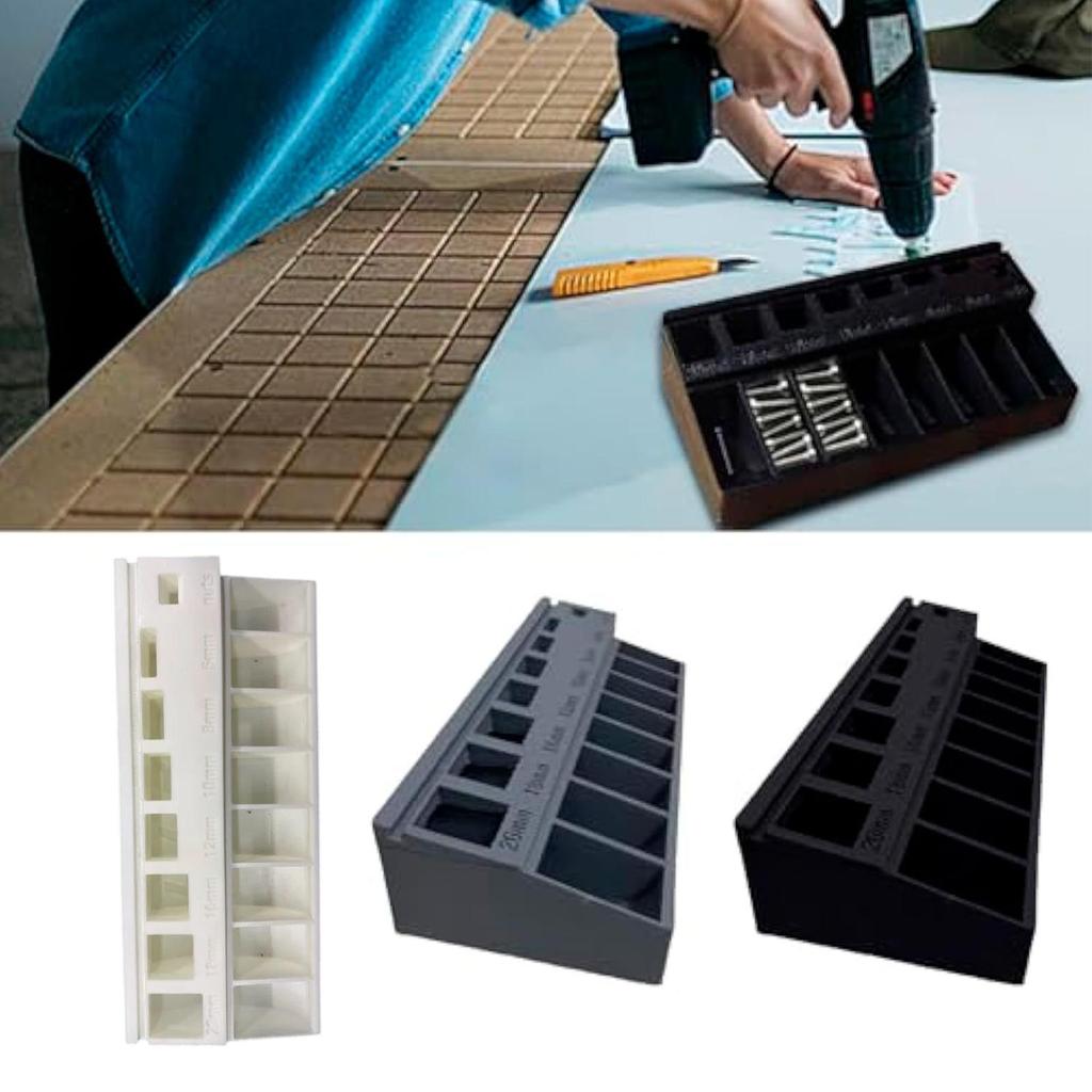 Screw Size Sorter Automatic M3 Bolt Storage Sorter Box 3D Printing Compact Case Toolbox For Hardware Nuts Workshop Home Garage