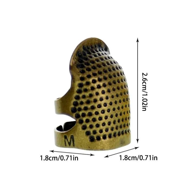 Adjustable Vintage Sewing Thimble, Handmade Anti-Slip Embroidery Anti-Loop, Vintage Acupressure Needle Ring Finger Holder
