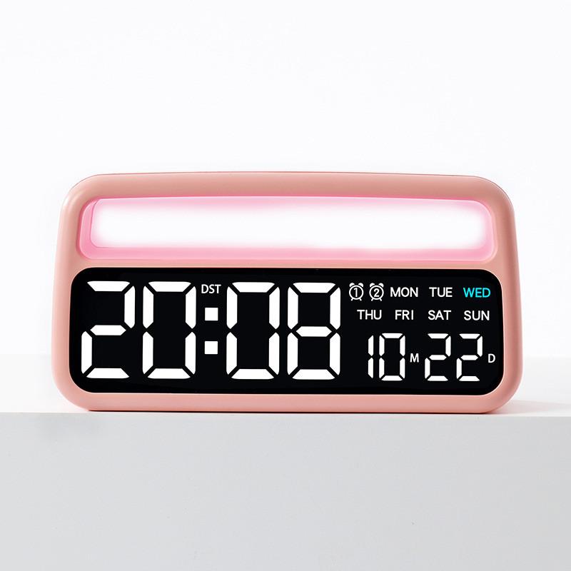 Modern Minimalist Led Digital Alarm Clock With Calendar And Night Light For Bedroom Decor