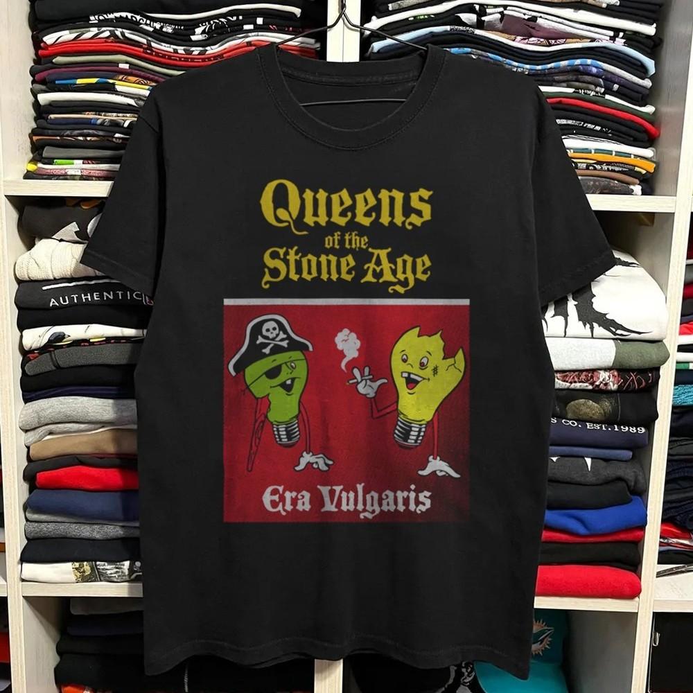 Queens Of The Stone Age Era Vulgaris Black Cotton Tshirt Size S5XL Unisex T-Shirt XL