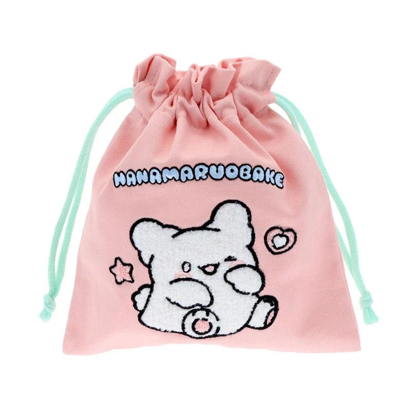 Sanrio HANAMARUOBAKE Sagara Embroidered Drawstring Bag Pink (Pastel Sweets Pop)