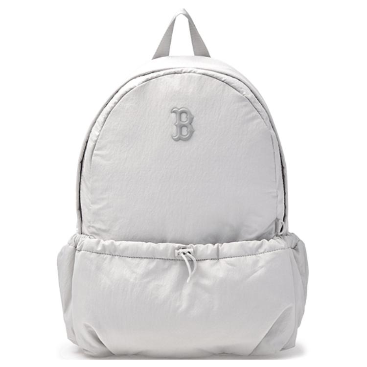 MLB Boston Red Sox 25SS Sports Casual Zipper Nylon Backpack Unisex Backpack Silver Gray 3ABKA015N-43GRL Silver Gray