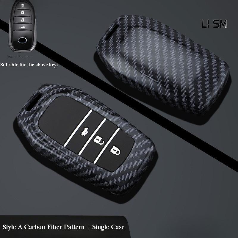 

Abs Carbon Fiber Car Key Case Cover - For Toyota Rav4, Camry, Highlander, Prado, Corolla, Crown (Remote Key Compatible)