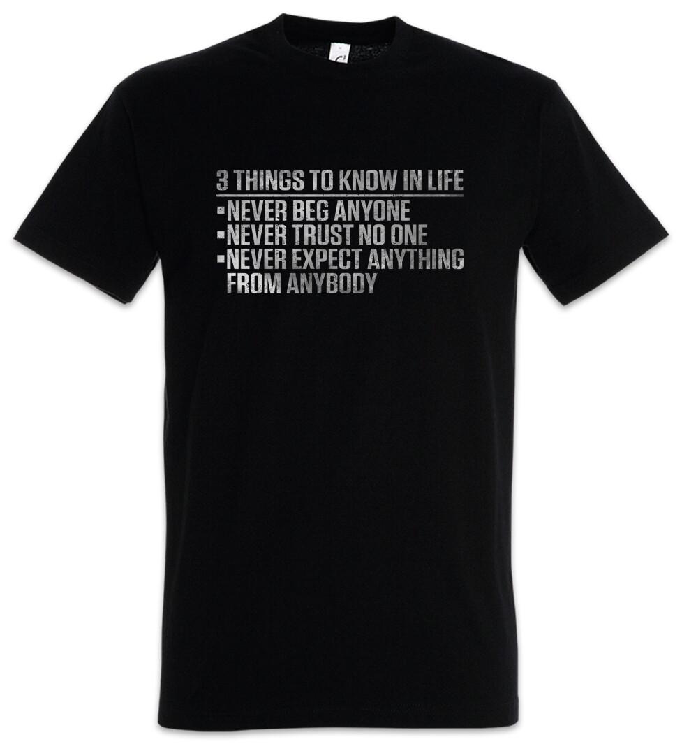 3 Things To Know In Life Scarface Tony Movie Quote Fun Montana T-Shirt XXL