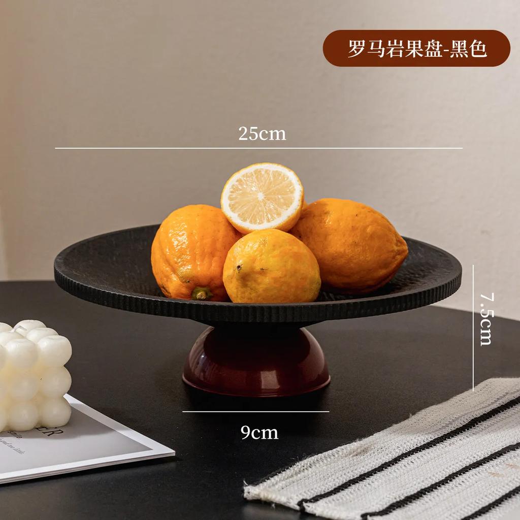 Exquisite Fruit Plate Living Room Tea Table Dry Fruit Snack Tray Household Multi-Function Drain Light Luxury Simple Fruit Tray