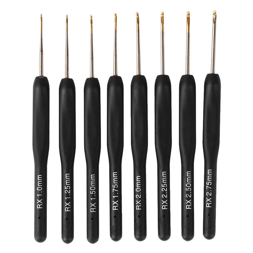 8/9pcs Crochet Hooks Kit 0.5mm-6.0mm DIY Weave Craft Hand Sewing Tools Yarn Knitting Needles Set for Sweater Ergonomic