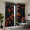 Piece Hd Digital Black Tie Solid Wood Mosaic Curtain Home Decoration Style Living Room Bedroom Through Rod For Sitting Made Of Polyester