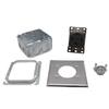 Multipurpose NEMA 14 30R 30A Electrical Receptacle Assembly With Square Metal Box Sliding Covers and Brackets Use