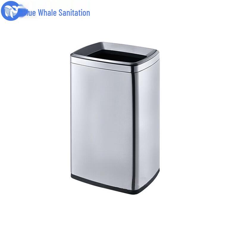 Blue Whale Sanitation 25L Stainless Steel Open-Top Waste Bin
