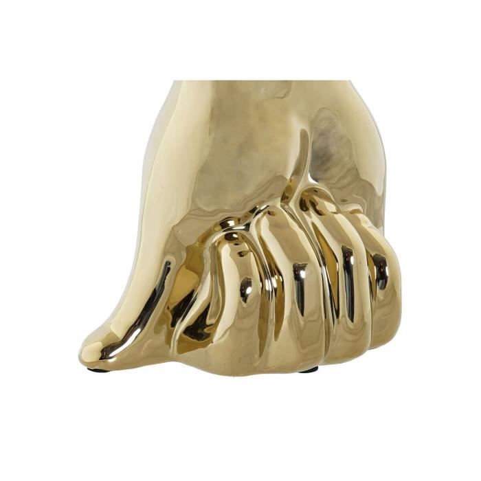 Vase - Design Glam - 21 cm - Doré - Grès - Élégant