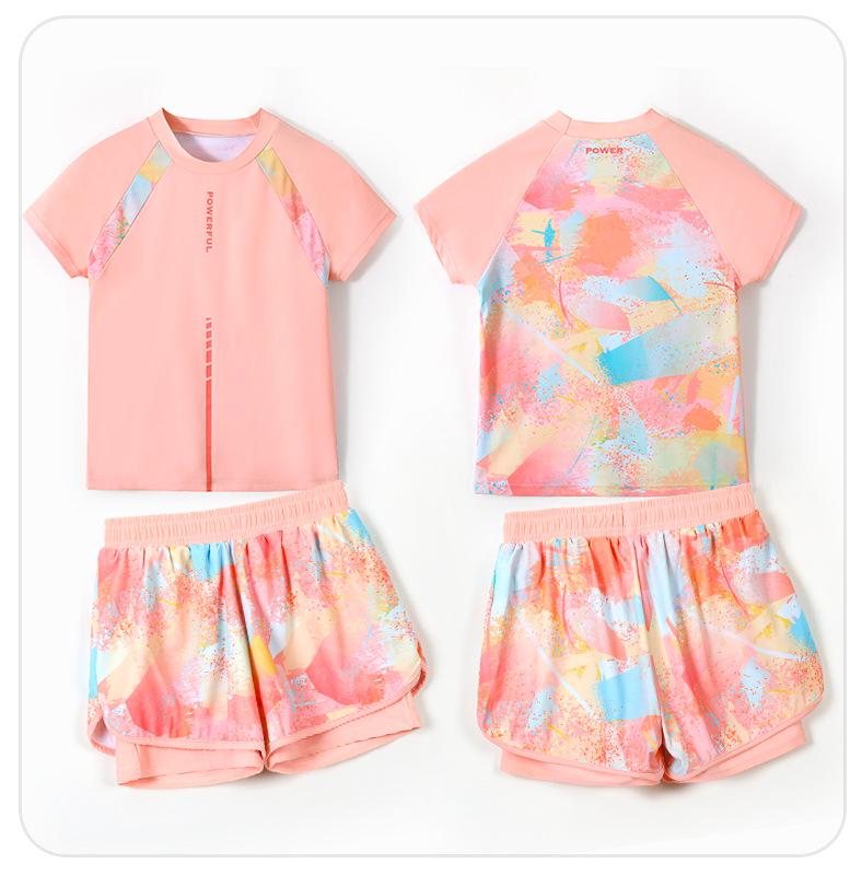 2025 New Style Girls' Swimsuit Set for Junior High Students