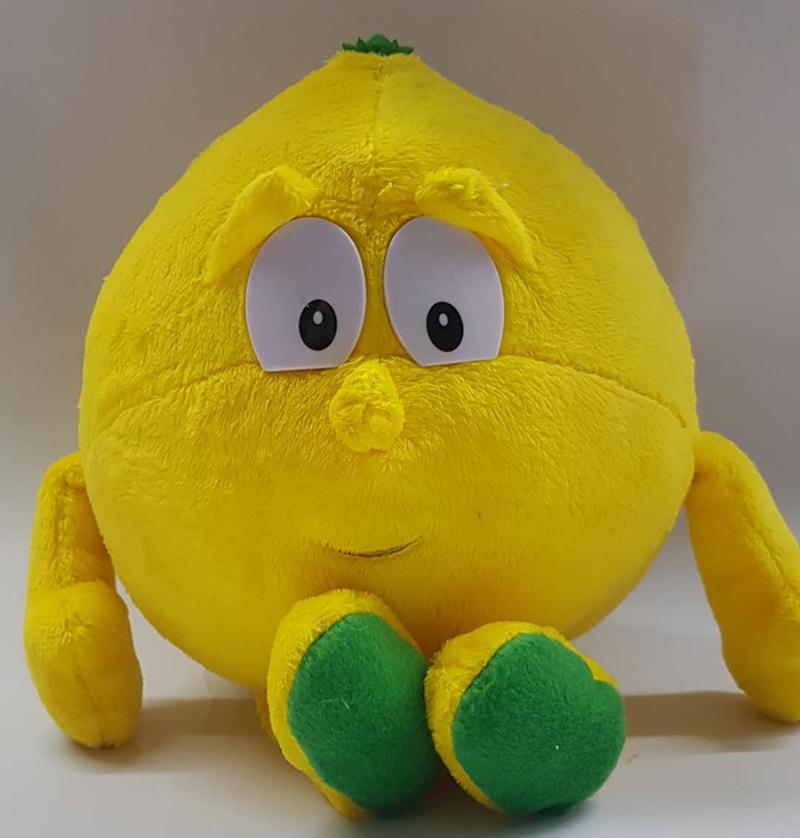 25cm Peluche Fruits Légumes Ail Fraise Brocoli Pastèque Citrouille Peluche Douce Poupée Cadeau Bébé 25cm yellow