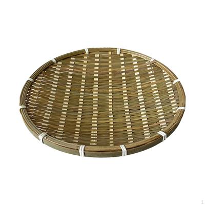 Bamboo Basket Tray Food Serving Baskets Handwoven Rustic Woven Fruit Bread for