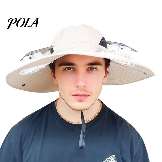 Cooling Fan Sun Hat For All-day Wear Wide-Brimmed Outdoor with Dual-Power Design With Solar Charging USB Hiking Cycling Fishing Panel Hot Summers