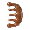 Sandalwood 4-in-1 Scalp Massager: Gua Sha, Meridian Dredging, Follicle Care Comb