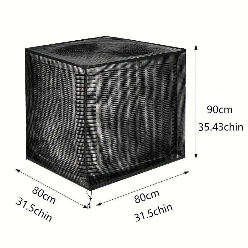 All-Season Outdoor AC Cover - Black Mesh, Sleek Design for Window Units, Weather Resistant Shield