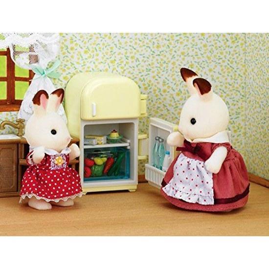 Sylvanian Families Boneca Conjunto de Móveis Coelho Chocolat MãeMóveis DF-08 ST Certificado Mark Brinquedo para Maiores de 3 Anos Casa de Bonecas EPOCH