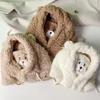 Winter Cartoon Hat With Mask Bear Lamb Beanie Hats Warm Thickened Ear Protection Skullies Beanies for Women Girl Kawaii