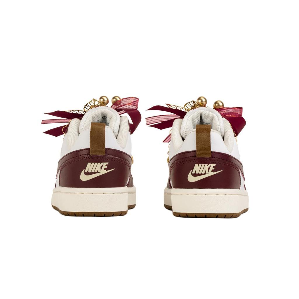 Nike Court Borough NikeCB Low Top Skateboard Shoes Women's White Red IB4706-121(TeamA-S-BOX)