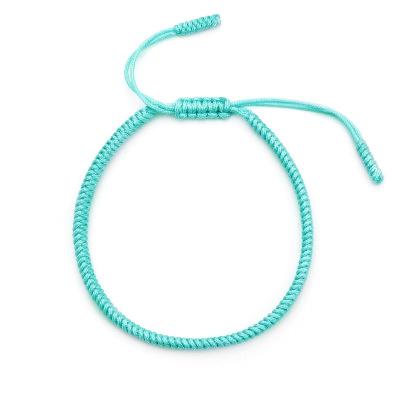 DIEZI New Multi Color Tibetan Buddhist Good Lucky Charm Tibetan Bracelets & Bangles For Women Men Handmade Knots Rope Bracelet небесно-голубой