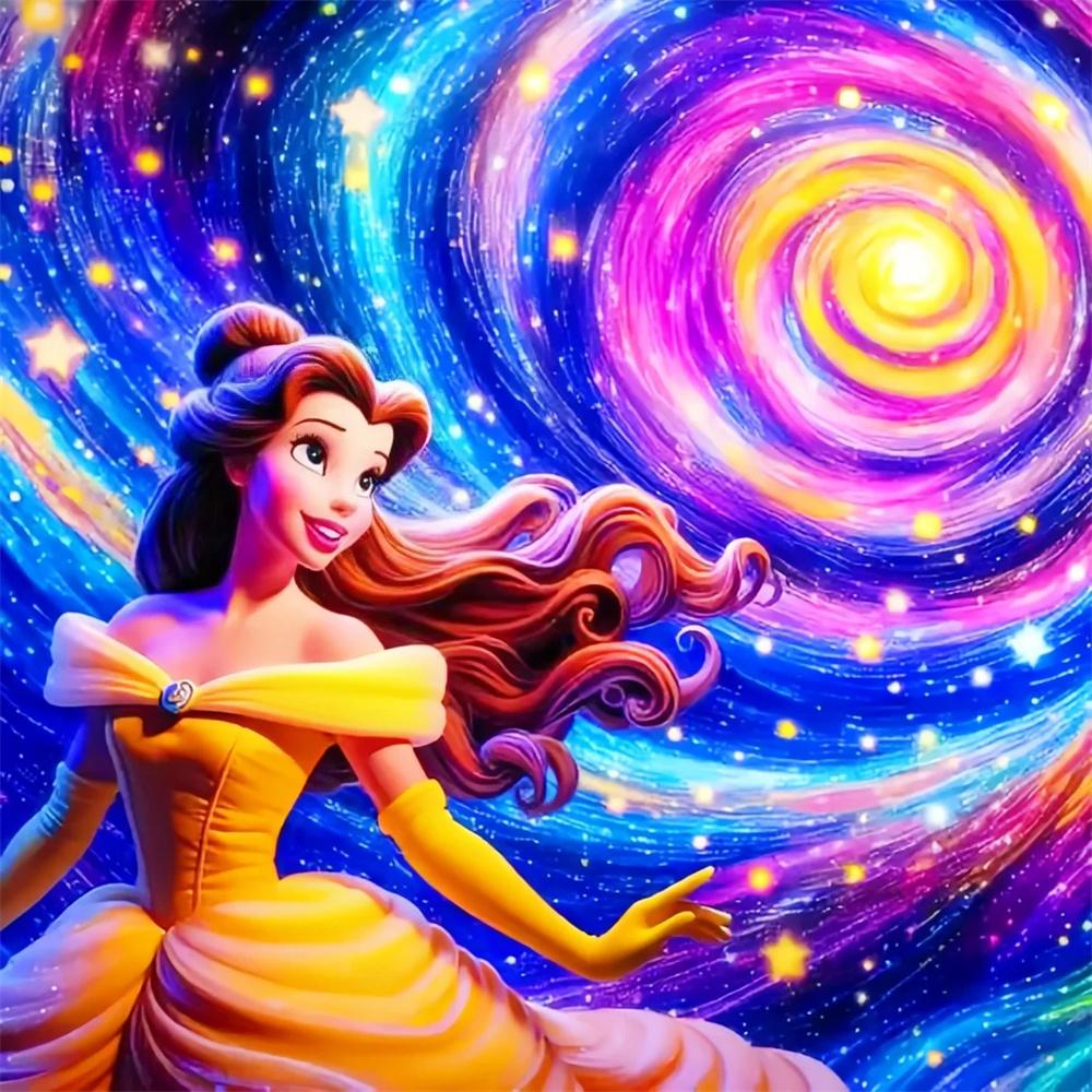 Disney Princess Starry Sky Collection 5D Diamond Painting Full of Diamonds DIY Handmade Diamond Painting Fantasy Cartoon Decoration Painting Kit