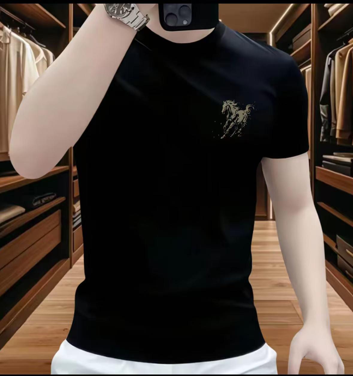 

Men s 2026 Year of the Horse Cotton T-Shirt, 260g Trendy Fashion Top L