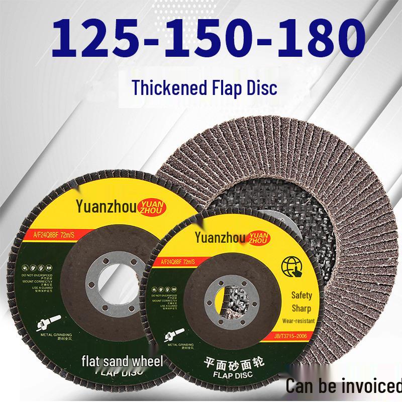 125mm Flap Disc for 150mm Angle Grinder, Polishing Pad and 180mm Flap Wheel for Stainless Steel and Metal Sanding