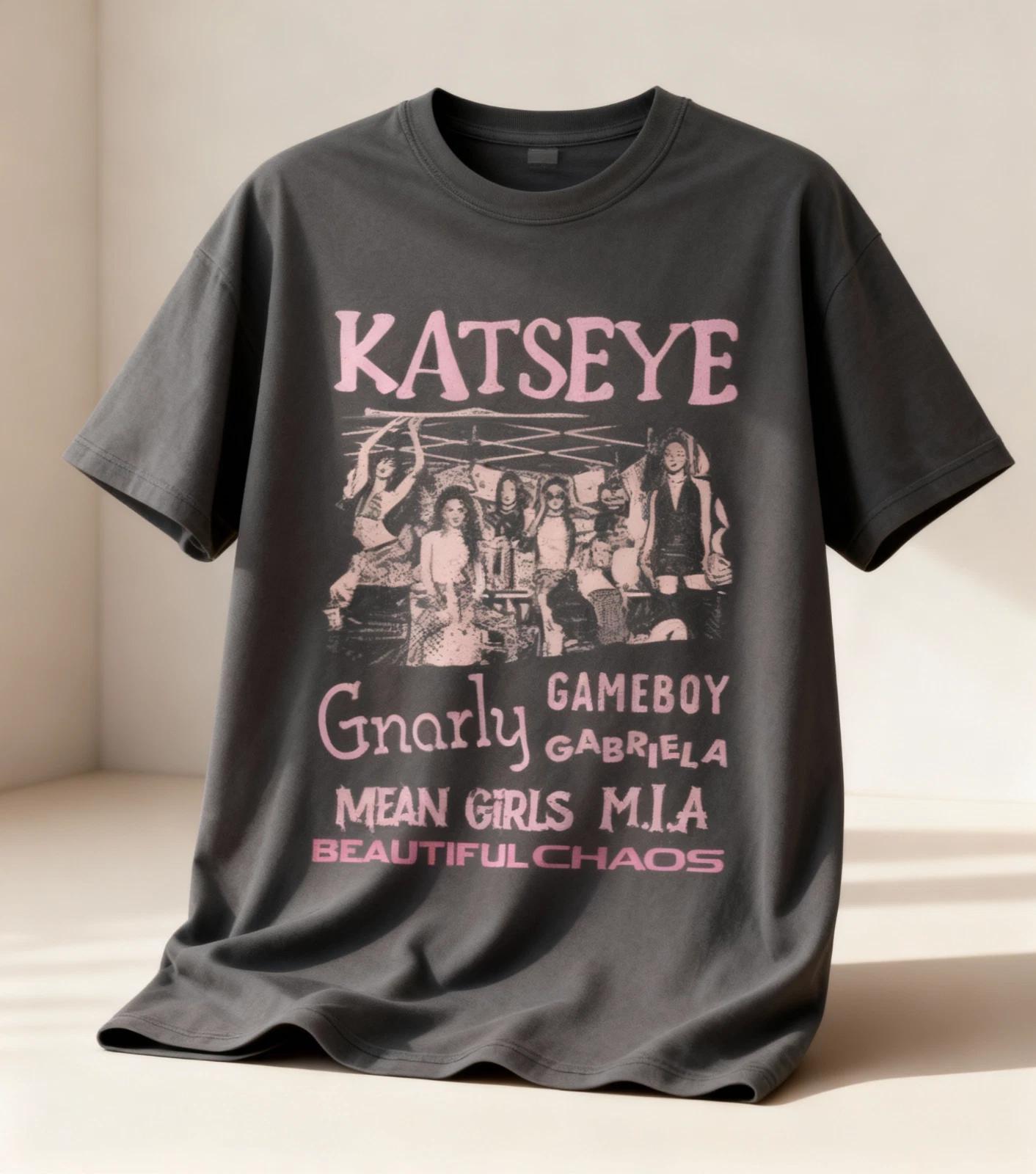 Katseye BEAUTIFUL CHAOS Tour Tee Katseye Shirt Katseye Tour 2025 NWT L