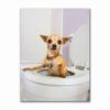 Funny Animal Dog Read Newspaper Oil Painting On Canvas Wall Art Poster Prints Wall Art Picture for Bathroom Toilet Decoration